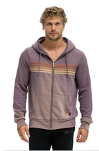 Load image into Gallery viewer, Aviator Nation 5 STRIPE UNISEX HOODIE - FADED MOCHA