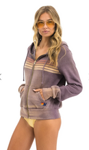 Load image into Gallery viewer, Aviator Nation 5 STRIPE UNISEX HOODIE - FADED MOCHA