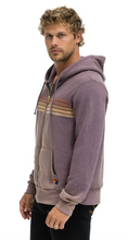 Load image into Gallery viewer, Aviator Nation 5 STRIPE UNISEX HOODIE - FADED MOCHA