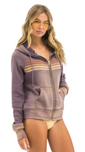 Load image into Gallery viewer, Aviator Nation 5 STRIPE UNISEX HOODIE - FADED MOCHA