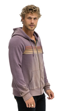 Load image into Gallery viewer, Aviator Nation 5 STRIPE UNISEX HOODIE - FADED MOCHA