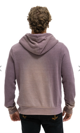 Aviator Nation 5 STRIPE UNISEX HOODIE - FADED MOCHA