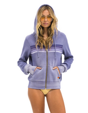 Load image into Gallery viewer, Aviator Nation 5 STRIPE UNISEX HOODIE - FADED GRAPE