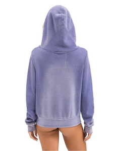 Aviator Nation 5 STRIPE UNISEX HOODIE - FADED GRAPE