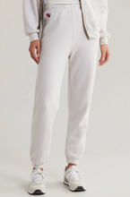 Load image into Gallery viewer, AVIATOR NATION 5 STRIPE WOMEN&#39;S SWEATPANTS - DOVE GREY/WHITE GREY