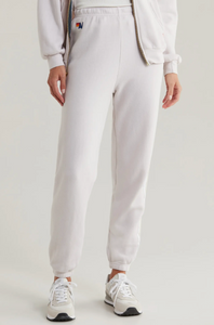 AVIATOR NATION 5 STRIPE WOMEN'S SWEATPANTS - DOVE GREY/WHITE GREY
