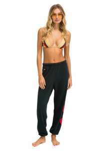 AVIATOR NATION HEART STITCH 4 SWEATPANTS - CHARCOAL