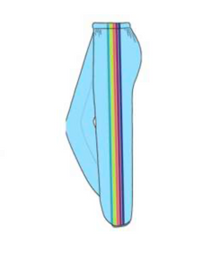AVIATOR NATION 5 STRIPE WOMEN'S SWEATPANTS - SKY/RAINBOW