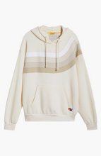 Load image into Gallery viewer, AVIATOR NATION WAVE STRIPE 4 PULLOVER UNISEX HOODIE RELAXED -VINTAGE WHITE/VINTAGE WHITE