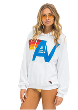 Load image into Gallery viewer, AVIATOR NATION  LOGO STITCH UNISEX PULLOVER RELAXED HOODIE - WHITE