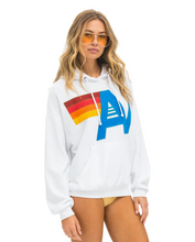 Load image into Gallery viewer, AVIATOR NATION  LOGO STITCH UNISEX PULLOVER RELAXED HOODIE - WHITE