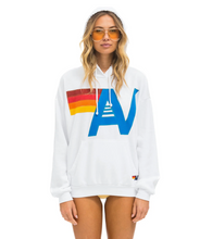 Load image into Gallery viewer, AVIATOR NATION  LOGO STITCH UNISEX PULLOVER RELAXED HOODIE - WHITE