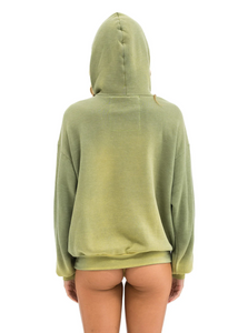 AVIATOR NATION UNISEX VINTAGE LOGO RELAXED PULLOVER HOODIE - FADED ARMY