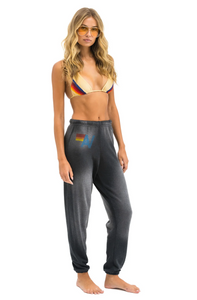 AVIATOR NATION VINTAGE LOGO SWEATPANTS - FADED SMOKE