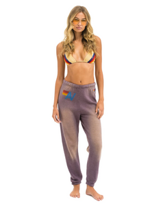 AVIATOR NATION VINTAGE LOGO SWEATPANTS - FADED MOCHA