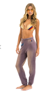 AVIATOR NATION VINTAGE LOGO SWEATPANTS - FADED MOCHA