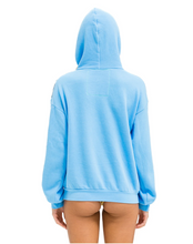 Load image into Gallery viewer, AVIATOR NATION WAVE STRIPE 4 PULLOVER UNISEX HOODIE RELAXED -SKY // BLUE