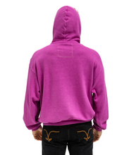 Load image into Gallery viewer, AVIATOR NATION WAVE STRIPE 4 PULLOVER UNISEX HOODIE RELAXED -MAGENTA/ORANGE