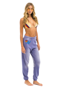 AVIATOR NATION VINTAGE LOGO SWEATPANTS - FADED GRAPE