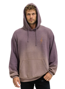 AVIATOR NATION UNISEX BOLT STITCH 2 RELAXED PULLOVER HOODIE - FADED MOCHA