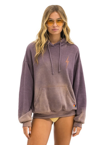 AVIATOR NATION UNISEX BOLT STITCH 2 RELAXED PULLOVER HOODIE - FADED MOCHA