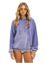 Load image into Gallery viewer, AVIATOR NATION UNISEX CALIFORNIA SKIER PATCH PULLOVER RELAXED HOODIE - FADED GRAPE