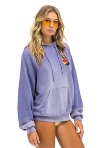 AVIATOR NATION UNISEX CALIFORNIA SKIER PATCH PULLOVER RELAXED HOODIE - FADED GRAPE