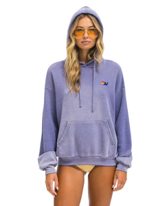 AVIATOR NATION UNISEX ESSENTIAL RELAXED PULLOVER HOODIE - FADED GRAPE