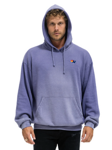 AVIATOR NATION UNISEX ESSENTIAL RELAXED PULLOVER HOODIE - FADED GRAPE