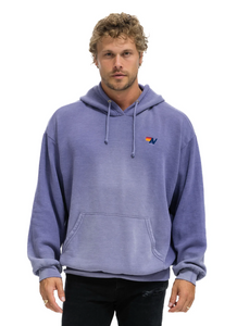 AVIATOR NATION UNISEX ESSENTIAL RELAXED PULLOVER HOODIE - FADED GRAPE