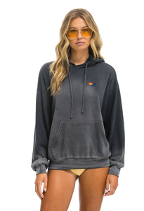 AVIATOR NATION UNISEX ESSENTIAL RELAXED PULLOVER HOODIE - FADED SMOKE