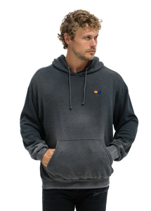 AVIATOR NATION UNISEX ESSENTIAL RELAXED PULLOVER HOODIE - FADED SMOKE