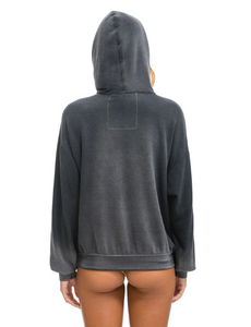 AVIATOR NATION UNISEX ESSENTIAL RELAXED PULLOVER HOODIE - FADED SMOKE