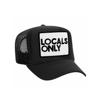 Load image into Gallery viewer, Aviator Nation Locals Only Trucker Hat in BLACK