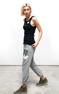 FREE CITY UNISEX LARGE HEATHER SWEATPANT - HEATHER ARMY
