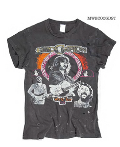 MADEWORN ERIC CLAPTON UNISEX CREW TEE IN DUSK