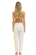 Load image into Gallery viewer, AVIATOR NATION 5 STRIPE WOMEN&#39;S SWEATPANTS - WHITE/NEON RAINBOW