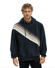 Load image into Gallery viewer, AVIATOR NATION CROSS STRIPE RELAXED PULLOVER HOODIE - CHARCOAL // CHARCOAL