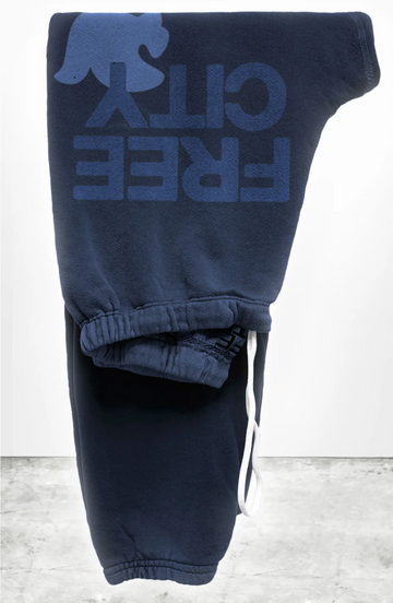 FREE CITY UNISEX LARGE SWEATPANT - MOONSHROOMS BLUE preorder ships by August 25