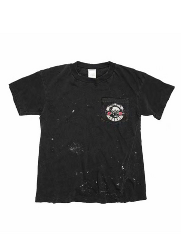 MADEWORN GUNS N ROSES CROPPPED T SHIRT IN COAL