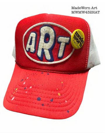 MADEWORN ART TRUCKER HAT RED/WHITE