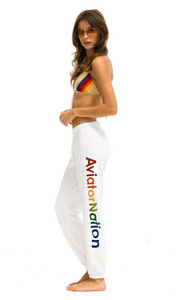 Aviator Nation Logo Sweatpant in White