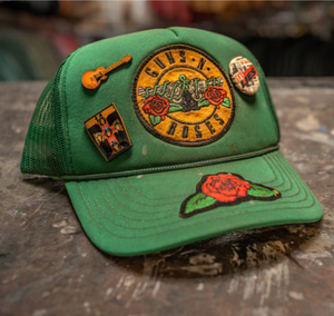 MADEWORN GUNS N' ROSES GREEN TRUCKER