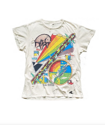 MADEWORN PINK FLOYD WHITE CREW TEE