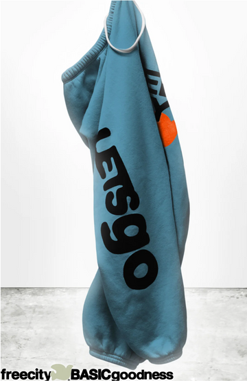 FREE CITY CIRCA'99 OG LETSGO OLDSCHOOL POLYBLEND/FLUFF sweat - BLUE MACHINE