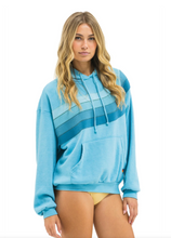 Load image into Gallery viewer, AVIATOR NATION WAVE STRIPE 4 PULLOVER HOODIE RELAXED - AQUAMARINE // AQUA