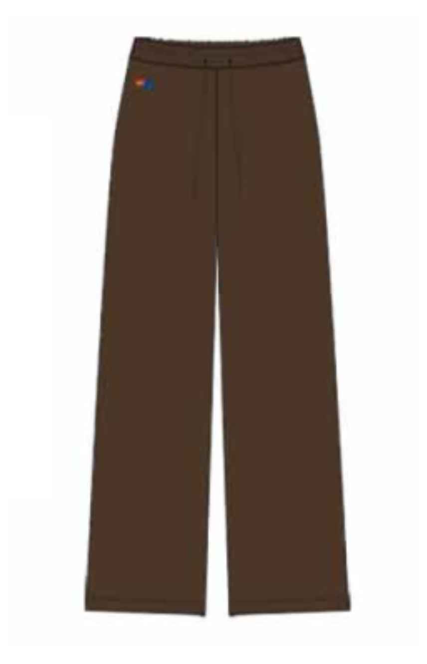 AVIATOR NATION WIDE LEG POCKET SWEATPANTS - CHOCOLATE