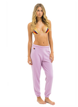 Load image into Gallery viewer, Aviator Nation 5 Stripe Sweatpants in MAUVE/MAGENTA ORANGE