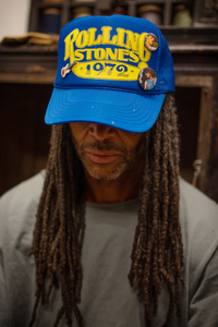 MADEWORN ROLLING STONES '72 TRUCKER HAT IN ROYAL