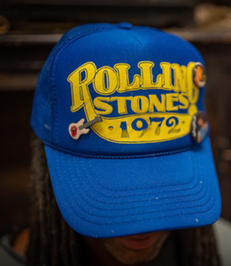 MADEWORN ROLLING STONES '72 TRUCKER HAT IN ROYAL